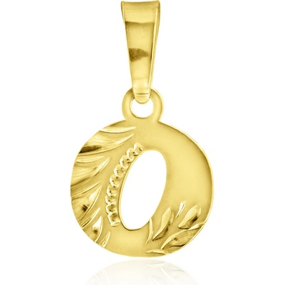 Gemmax Zlatý přívěsek tiskací Písmenko O ruční rytina GUPYN 87981