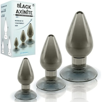 Анални плъгове, комплект от 3 XXL размера - Black Axinite Plug Set III (NMC0002499)