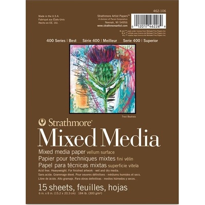 Strathmore 400 Series Mixed Media Скицник 15 15 x 20 cm 300 g (P462-106-4)