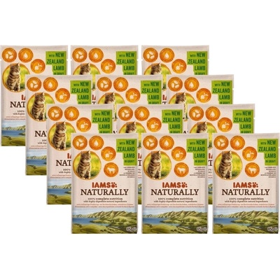 Iams Naturally s novozélandským jahňacím v omáčke 12 x 85 g