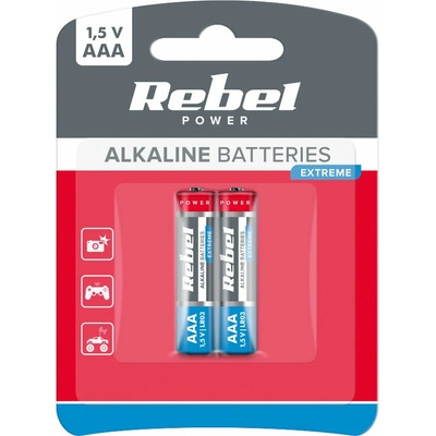 REBEL AAA R03 EXTREME Alkaline Power 2 ks BAT0090B 04270505