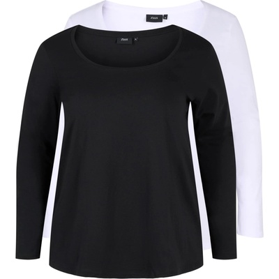 Zizzi Тениска черно, бяло, размер XXL