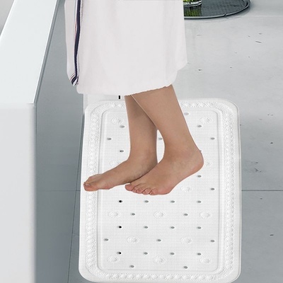 KELA Vanová podložka KRETA PVC bílá 72 x 36 cm KL-22361