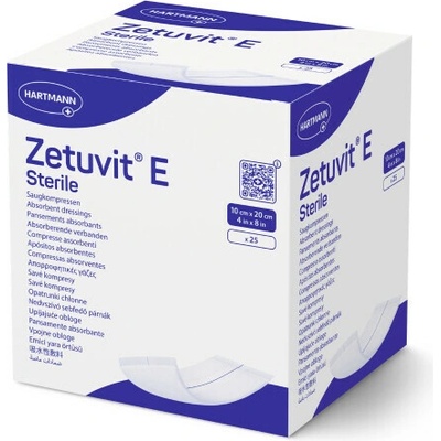 ZETUVIT E Sterile sterilný nasiakavý kompres 10 x 20 cm 25 ks
