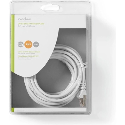 Nedis CCGB85121WT50 SF/UTP Cat5e пач кабел, RJ45, 10/100/1000 Mbps, дължина 5 m (CCGB85121WT50)