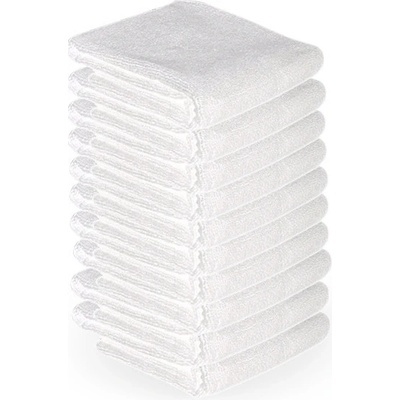 Activeshop UTERÁK Z MIKROVLÁKNA 73X40CM 10 KS BIELY