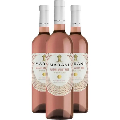 Marani ROSE ALAZANI VALLEY - polosladké víno 12,5% 3 x 0,75 l (holá lahev)