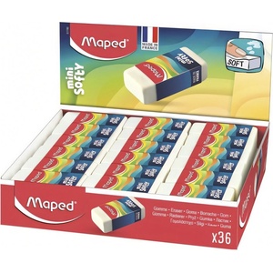 Maped Гума MAPED Mini Softy в хартиена опаковка 40x17x18 мм 511780 (511780)
