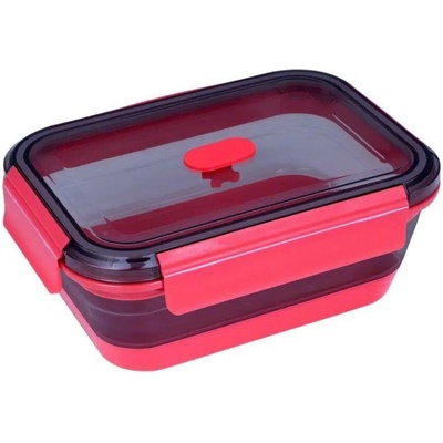 Lurch Skládací silikonový box na jídlo 1200 ml Frozen Pink