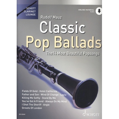 CLASSIC POP BALLADS + Audio Online 14 krásných balad pro klarinet a klavír
