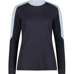 CMP Дамски вълнен пуловер CMP Women's T-Shirt 36N1916 Merino longsleeve - Antracite / Sky - размер 44 (EU) (105-7527-0116)