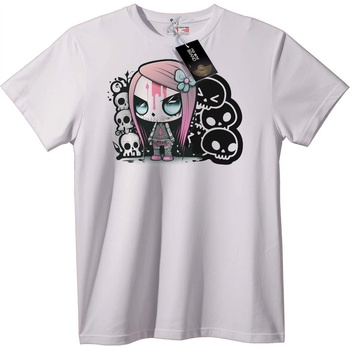 NOONEBRAND Тениска Gothic Kawaii черепи - L, Black