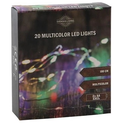 HIT Světelný řetěz 20LED vícebarevný 100cm
