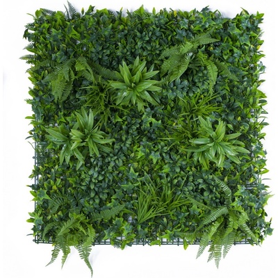 Umelá živá zelená stena JUNGLE, 100x100cm