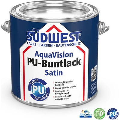 Südwest AquaVision PU-Buntlack Satin 2,5 l žlto zelená