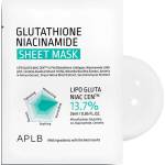 APLB Glutathione Niacinamide Sheet Mask Face Mask маска за лице с ниацинамид, глутатион, сквалан унисекс 1 бр