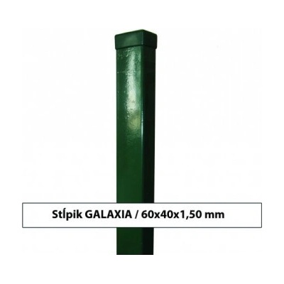 RETIC Plotový sloupek GALAXIA ZN+PVC 60x40x1,5x2400, zelený GZ240OR
