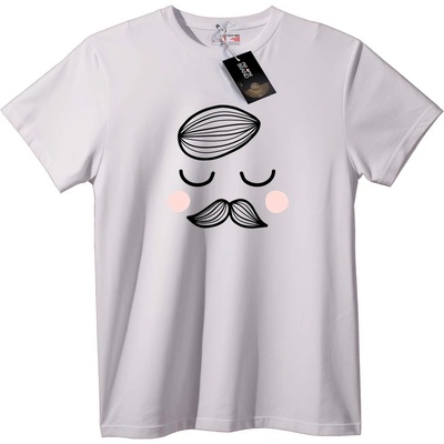 NOONEBRAND Тениска Сладко мустаче - 2XL, White