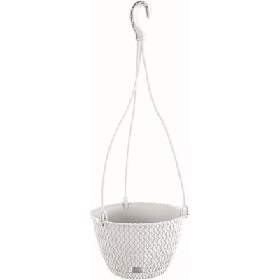 Prosperplast SPLOFY ROUND Květináč závěsný 27 cm bílý