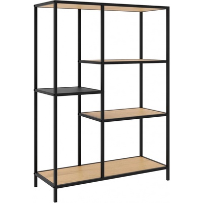 Unique Furniture Kovová knihovna Altino 112 cm Dub černý Wild
