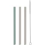 KikkaBoo Сет сламки KikkaBoo Platinum Silicone - Sage, 3 броя (31302050003) - baby