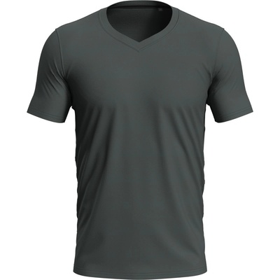 Stedman tričko V-Neck T Clive výstřih do V krátký rukáv pánské šedé slate