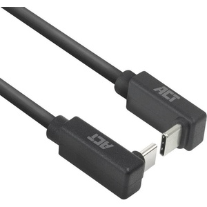 ACT Кабел USB-C 10Gbps, 60W, 1м, конектори на 90° up/down angled (AC7477) - caretech