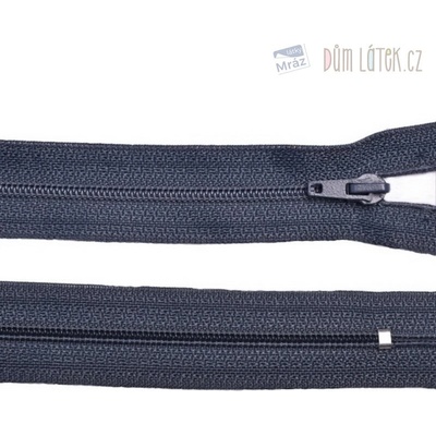 Zips špirálový 3mm nedeliteľný 70cm tmavo šedá