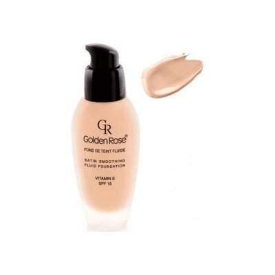 Golden rose Make-up SATIN smoothing SPF15 dlouhotrvající sklo-pumpa 30 34 ml