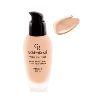 Golden rose Make-up SATIN smoothing SPF15 dlouhotrvající sklo-pumpa 30 34 ml