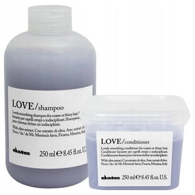 Davines Love Olive uhladzujúci šampón pre nepoddajné a krepovité vlasy Lovely Smoothing Shampoo for Coarse or Frizzy Hair 250 ml
