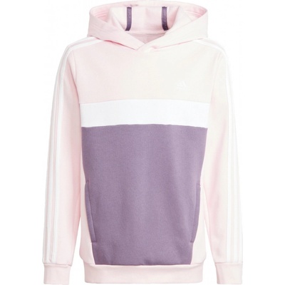 adidas Tiberio 3-Stripes Colorblock Fleece Kids bílá fialová růžová
