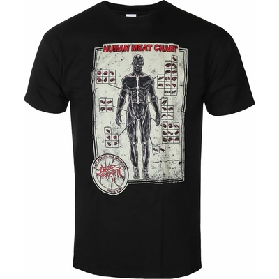 Plastic head мъжка тениска cattle decapitation - human meat chart - ЧЕРЕН - plastic head - ph12867