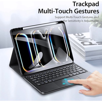 Apple DUX DUCIS кожен калъф с Bluetooth клавиатура и тъчпад за iPad Pro 11 2024