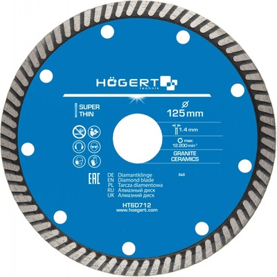 Hogert Nebrusný diamantový kotouč 125 mm HT6D712