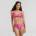 Be You Бикини Be You Women's BY Shimmer Lattice Side Swimwear Bikini Brief - Raspberry