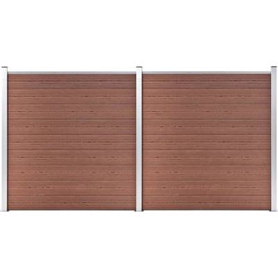 OMAXI Zahradní plot WPC 353 x 186 cm hnědý 908540