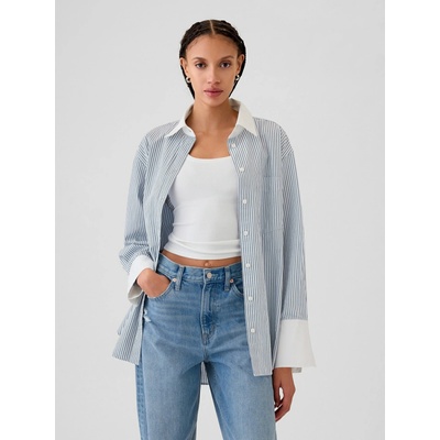 GAP dámska košeľa BIG SHIRT svetlomodrá biela