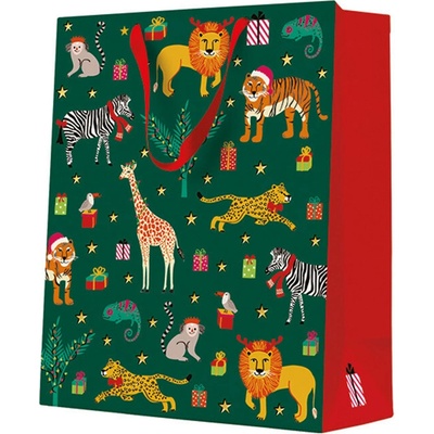 Darčeková taška veľká - Animals in a Christmas mood 26,5 x 13 x 33,5 cm