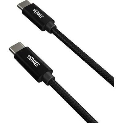 YENKEE Кабел USB Type-C към USB Type-C, 0.2 m, черен (35055948)