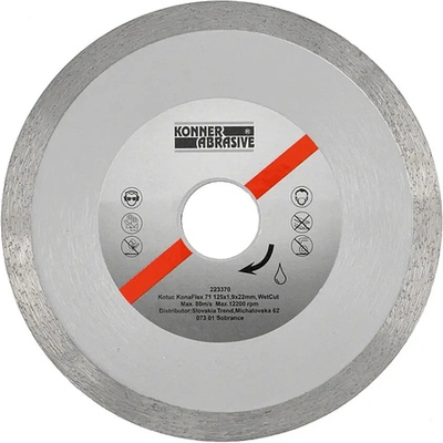Kotúč diamantový KONNER KonaFlex 71 230x2,4x22 mm, WetCut, mokré rezanie, plný