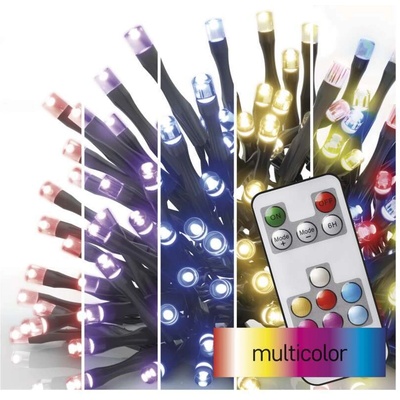 EMOS Светодиодни коледни лампички rgb на открито и закрито, 16 м (8592920100240)