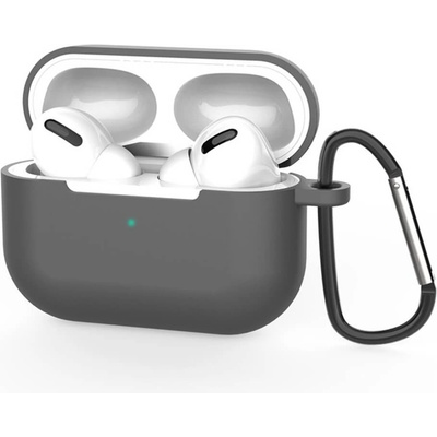 Techsuit Силиконов калъф с карабинер за Apple Airpods Pro 3 - Techsuit Silicone Case (тъмносив) (KF2356312)