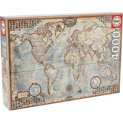 Educa The World Executive Map 4000 dílků