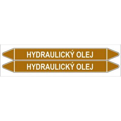 Značení potrubí, hydraulický olej,2 ks, 450 × 52 mm PZ 008115