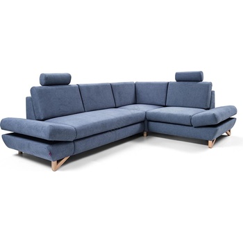 Laski Разтегаем ъглов тапициран диван с място за съхранение в l avesta, десен, син (lk0020)