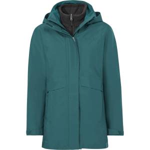 Vaude Дамско 3-в-1 яке Vaude Women's Idris 3In1 Parka IV 3-in-1 jacket - Dark Fjord Green - размер 44 (EU) (104-7033-0216)