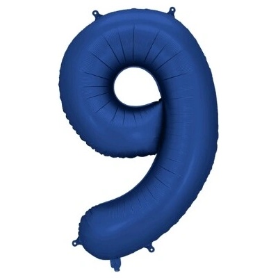 Party Deco Foliová číslice Saténová tmavě modrá, Navy 9 86 cm