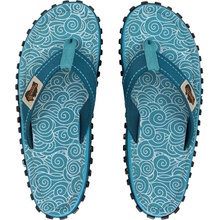 Gumbies Islander Flip-Flops Turquoise Swirls