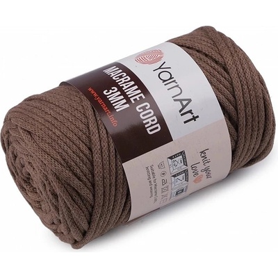 YarnArt Macrame Cord 3mm Barva: Macrame Cord 3mm 769 hnědá